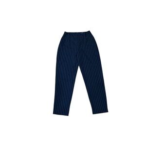 Navy Pinstripe Trousers